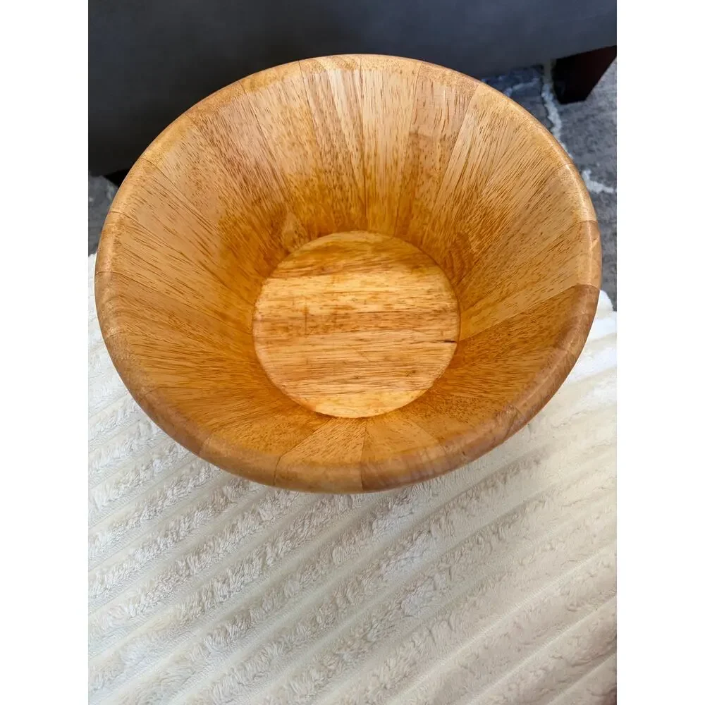 Vintage Studio Nova Thailand Wooden Salad Serving Bowl 11.5 inch